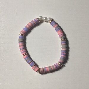 Pink and Purple Beaded Bracelet